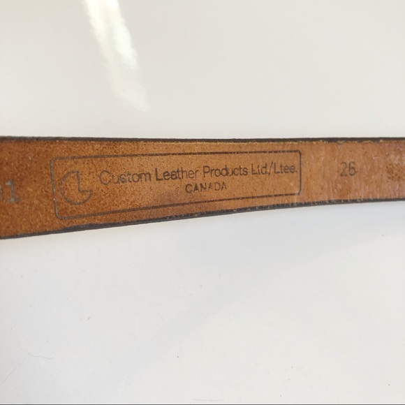 Vintage Leather Western Belt Rodeo Horse Buckle - Picture 4 of 5